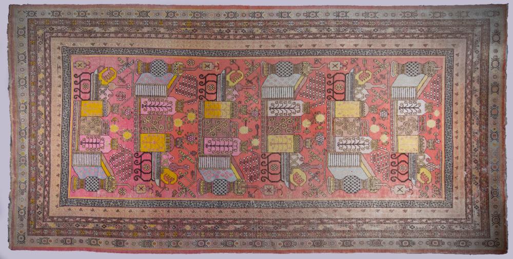 SEMI-ANTIQUE KHOTAN HAND KNOTTED
