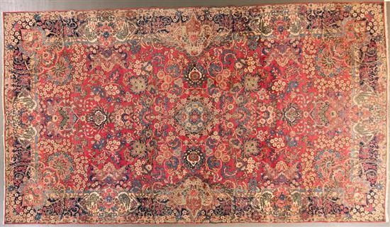 Semi-antique Lavar Kerman carpet,