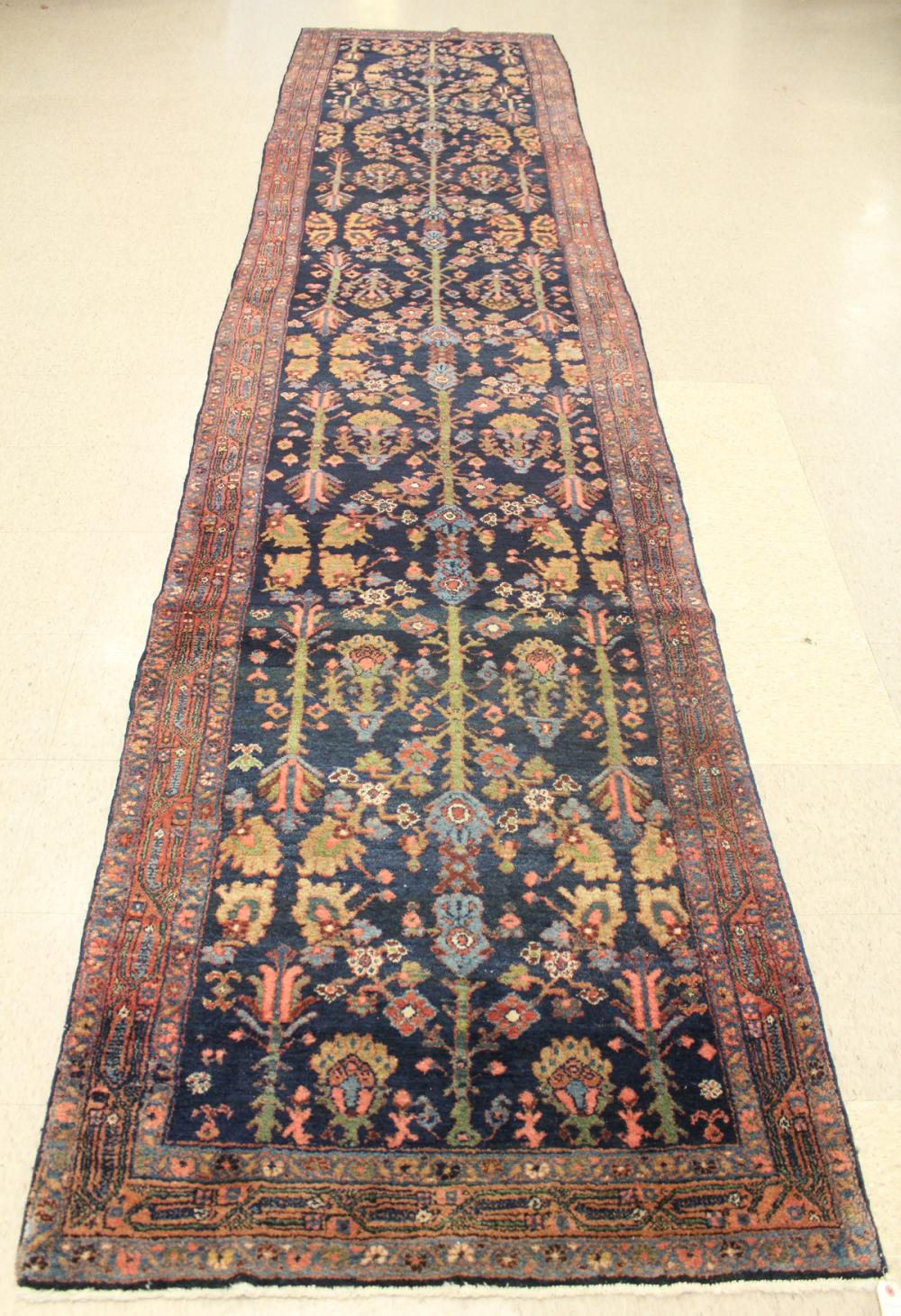 SEMI-ANTIQUE PERSIAN HALL CARPET,
