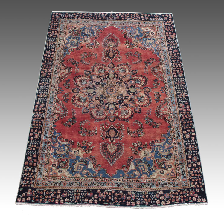 SEMI-ANTIQUE PERSIAN HAND KNOTTED