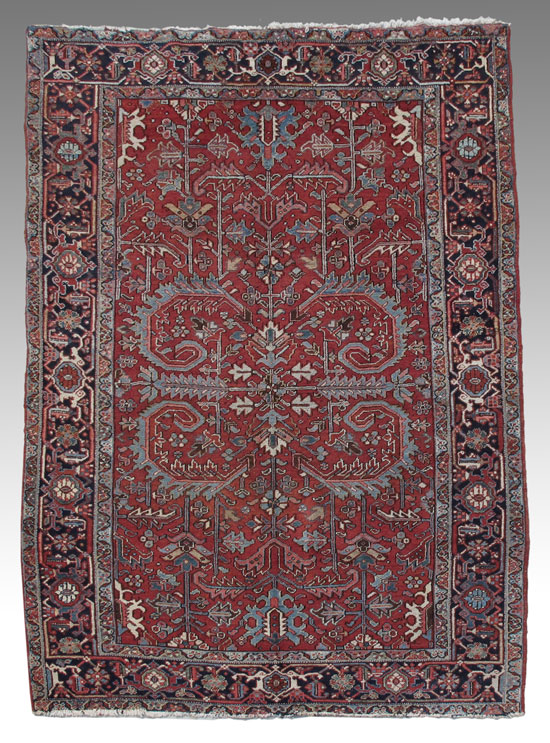 SEMI-ANTIQUE PERSIAN HERIZ 6' 8'' x