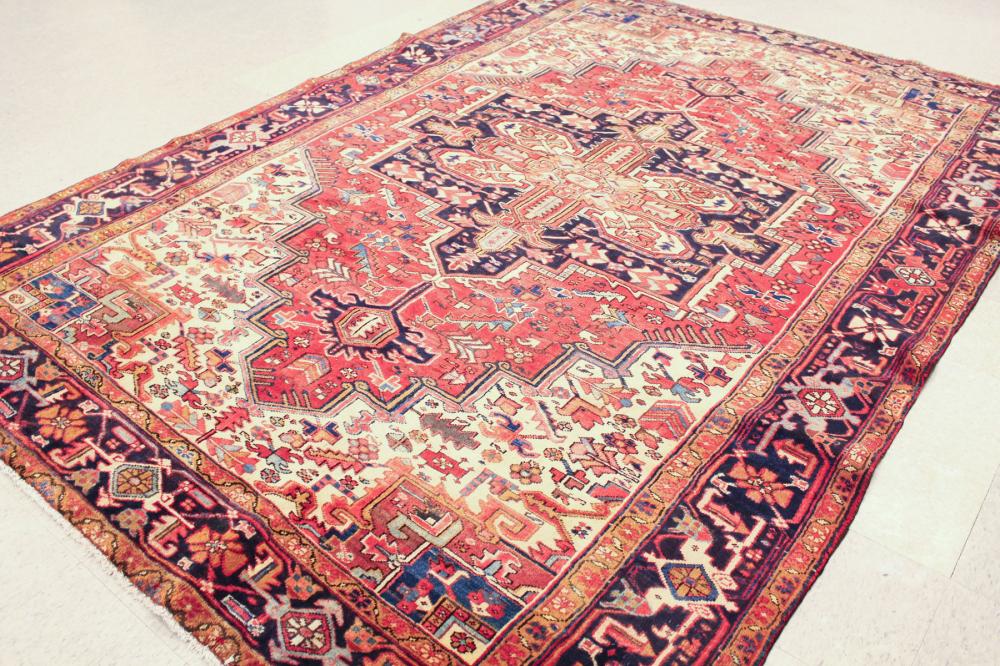 SEMI-ANTIQUE PERSIAN HERIZ