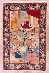 SEMI-ANTIQUE PERSIAN KASHAN 4'