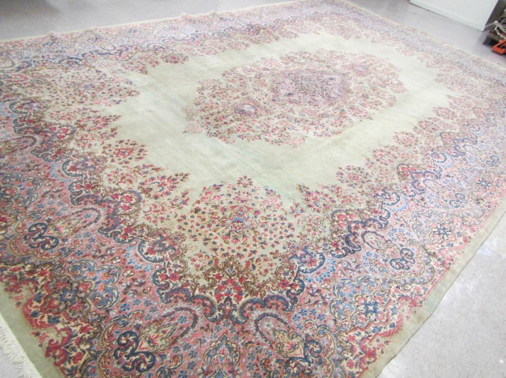 SEMI-ANTIQUE PERSIAN KERMAN CARPET,