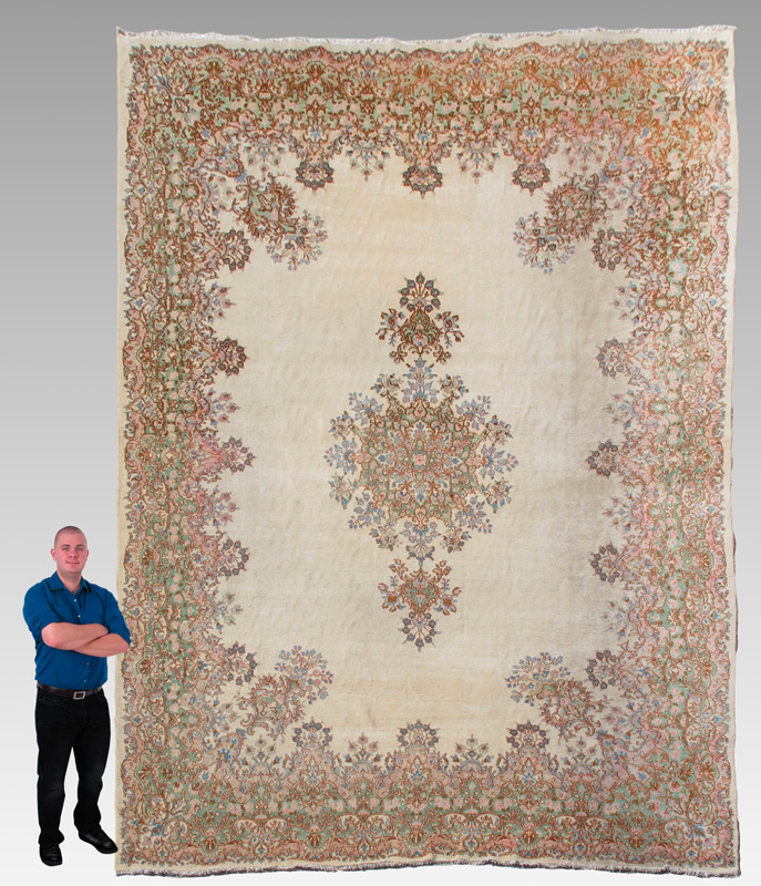 SEMI ANTIQUE PERSIAN KERMAN HAND