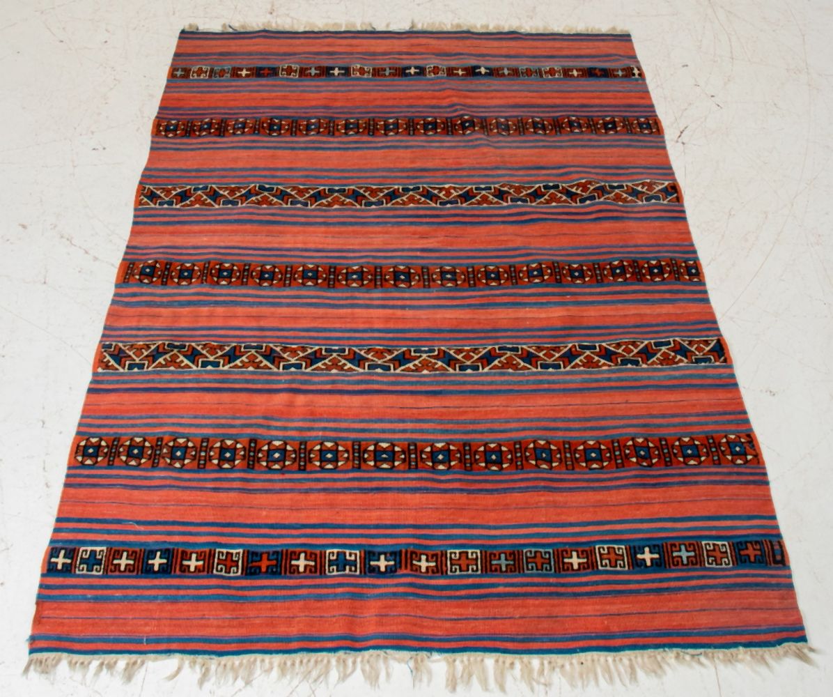 SEMI-ANTIQUE PERSIAN RUG, 7' X 4'