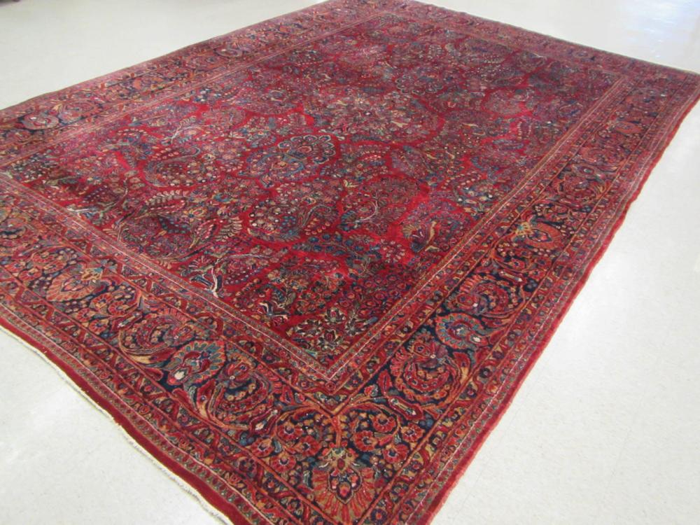 SEMI-ANTIQUE PERSIAN SAROUK CARPET,