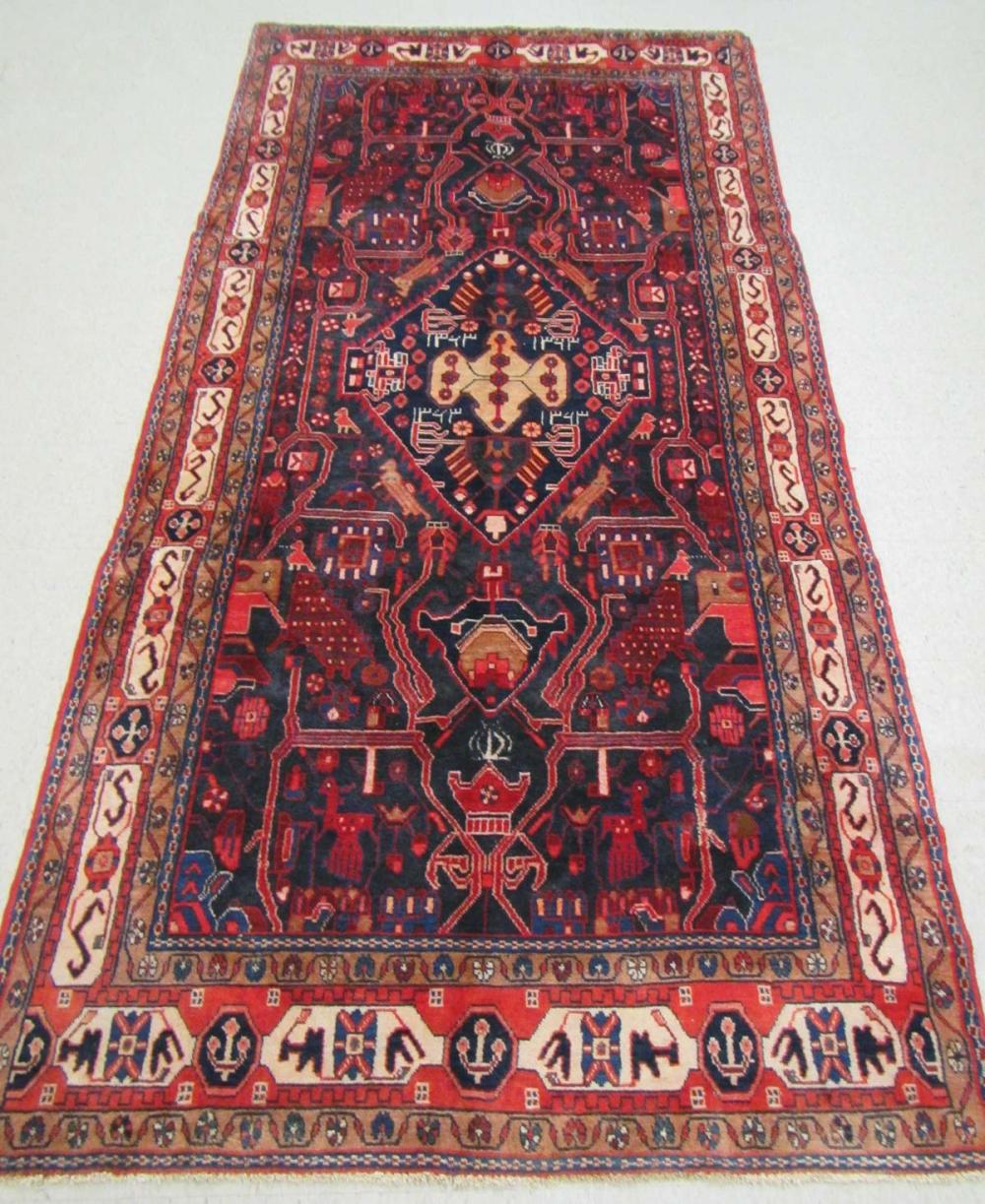 SEMI-ANTIQUE PERSIAN TRIBAL CARPET,