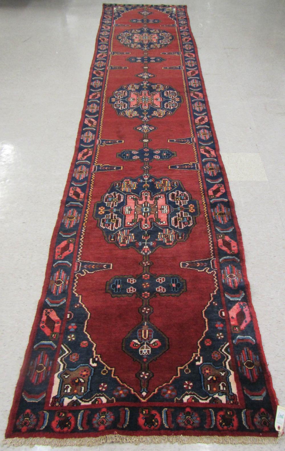 SEMI-ANTIQUE PERSIAN TRIBAL RUNNER,