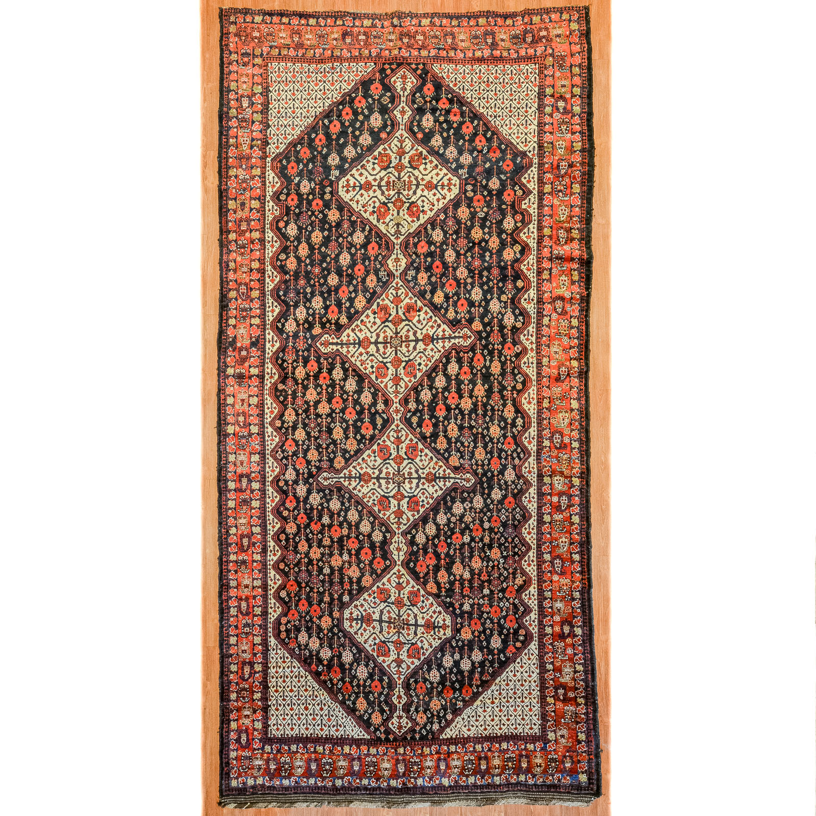 SEMI-ANTIQUE QASHQAI CARPET, 9.8