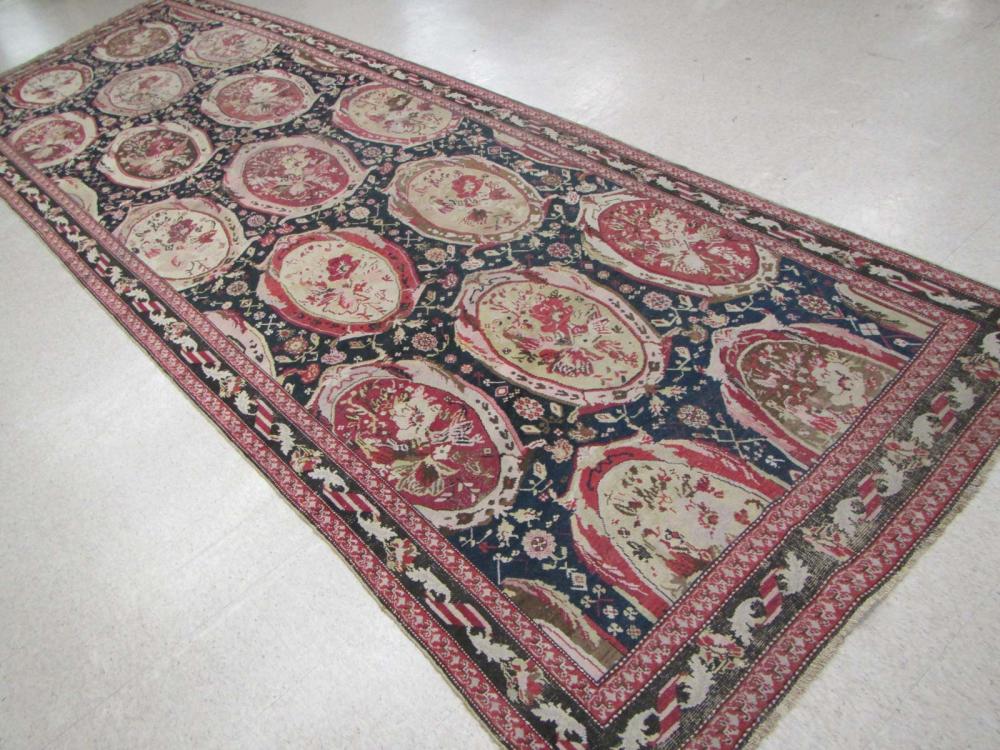 SEMI-ANTIQUE RUSSIAN CARPET,