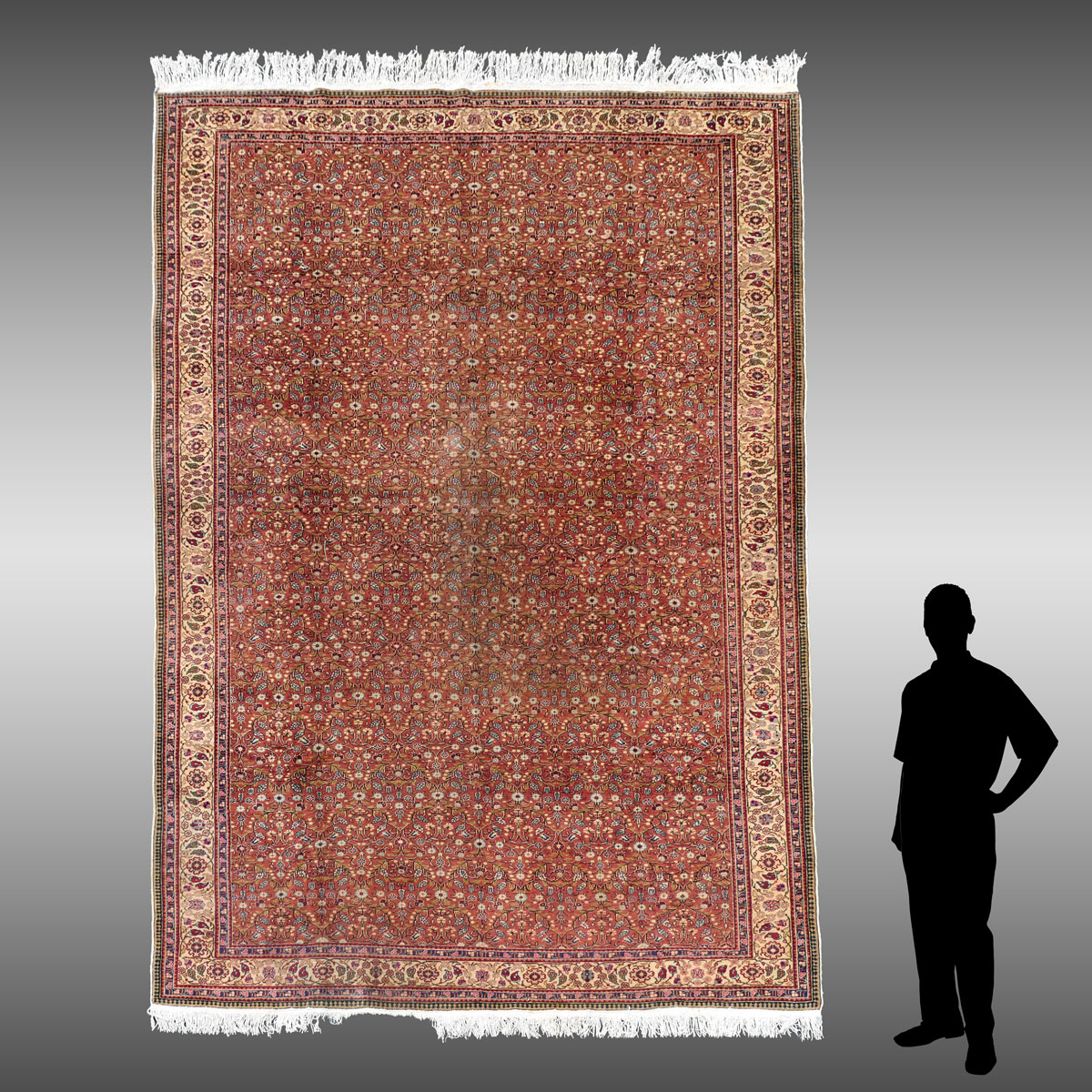 SEMI-ANTIQUE TURKISH HAND KNOTTED