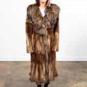 SEMI-PLUCKED MARBLE MINK COAT