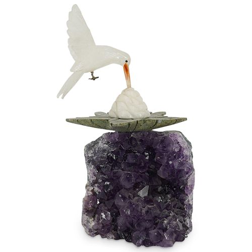SEMI-PRECIOUS STONE HUMMINGBIRD