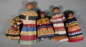 SEMINOLE INDIAN DOLLS (5)Five