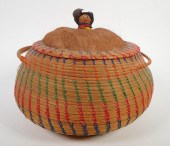 SEMINOLE PINE BASKET, DOLL HAN