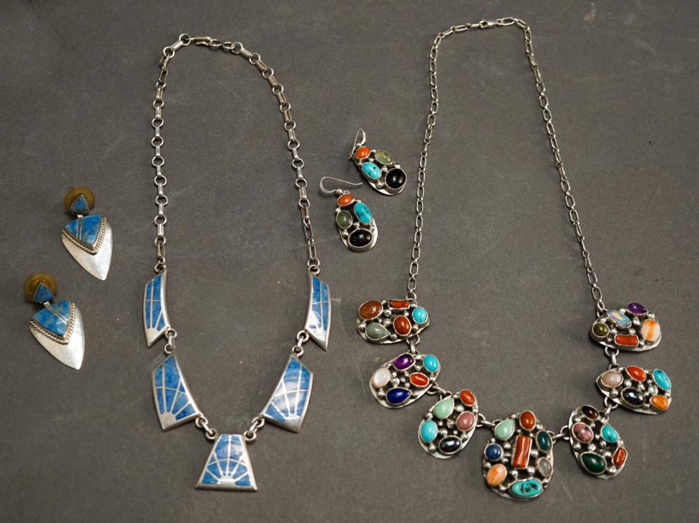 SEMIPRECIOUS STONE MOUNTED STERLING