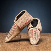 Seneca Quilled Hide Moccasins