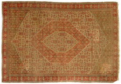 Senneh rug, concentric serrated