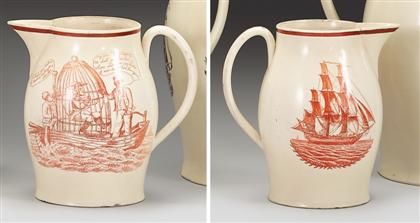 Sepia transfer printed creamware