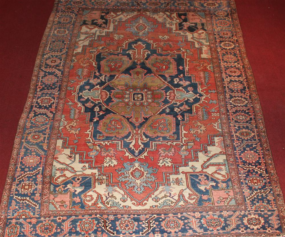 SERAPI RUG navy several shades of