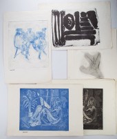 SERGE DUCKET. SIX UNFRAMED ASS