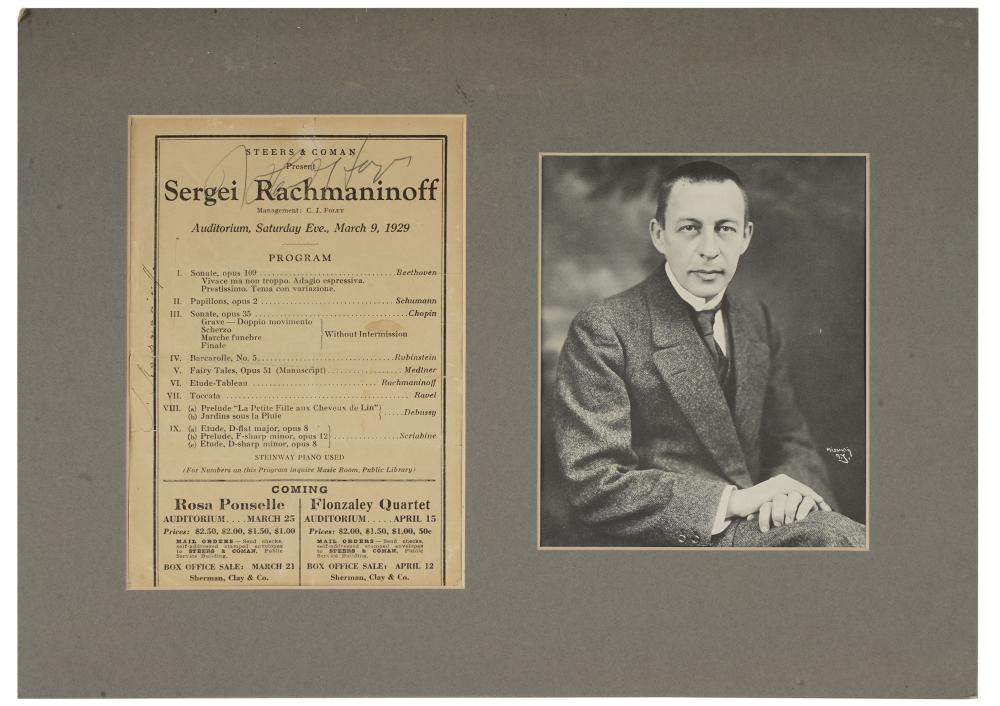 SERGEI RACHMANINOFF: AUTOGRAPHED
