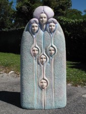 Sergio Bustamante ceramic scul