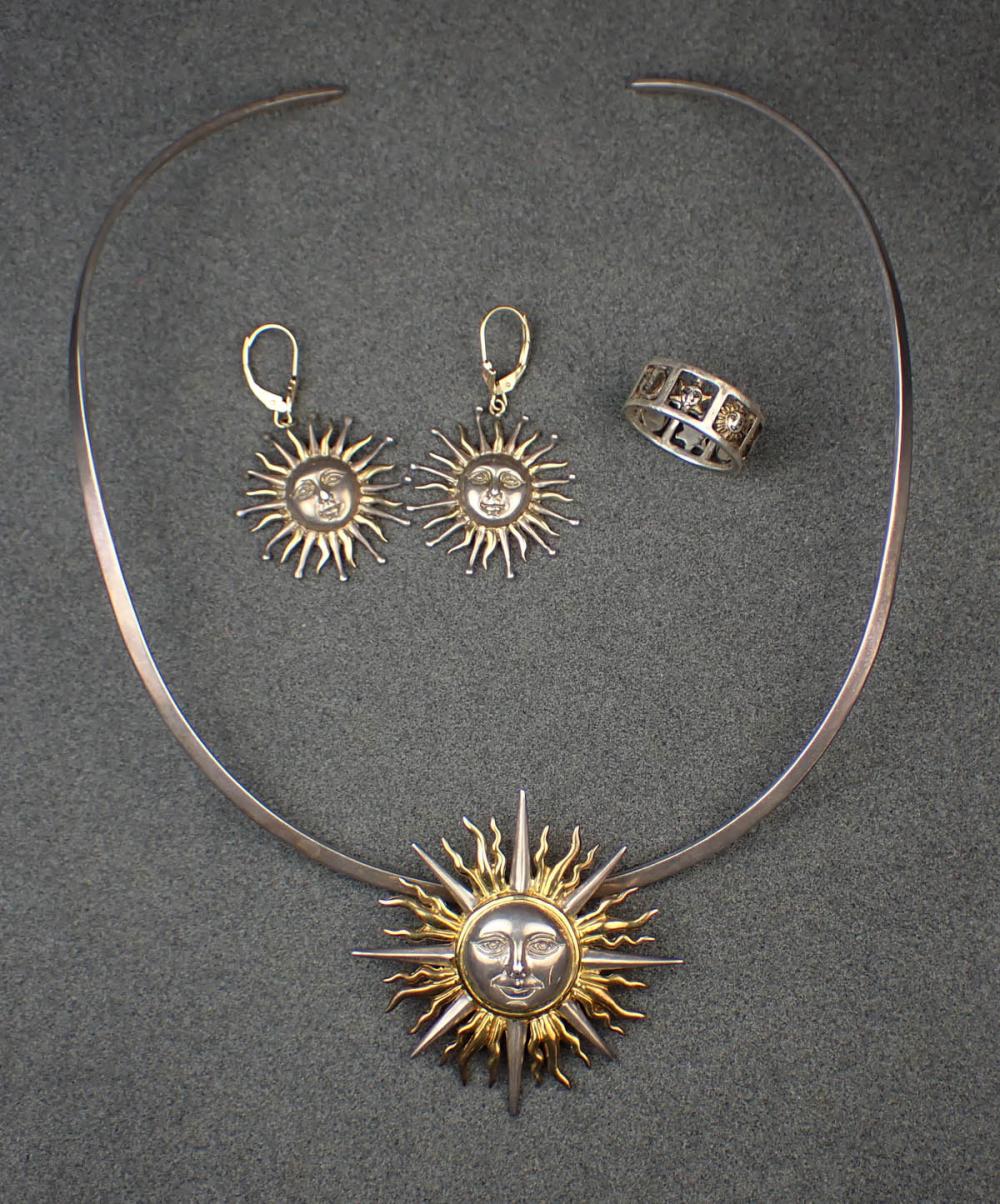 SERGIO BUSTAMANTE RING, NECKLACE