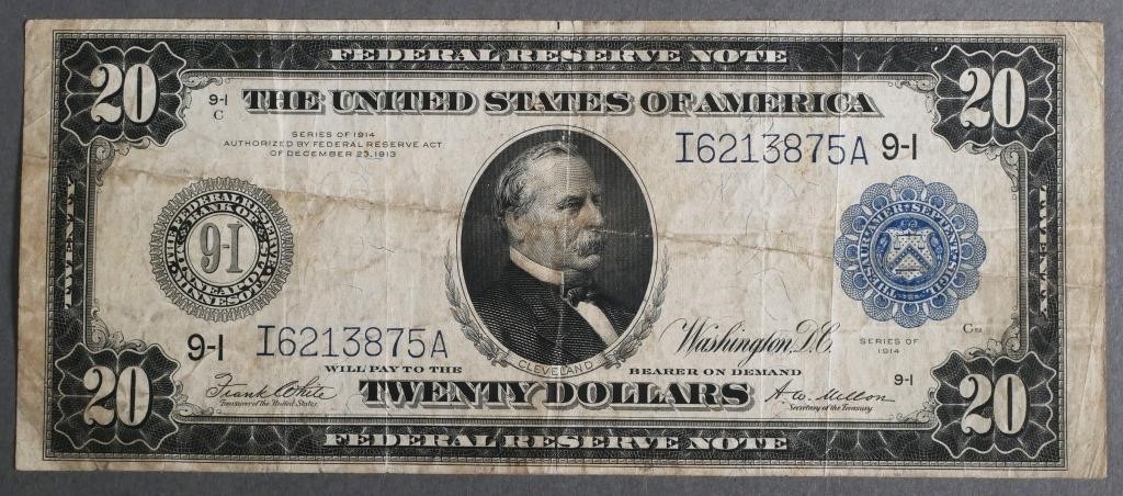 SERIES OF 1914 $20 FEDERAL