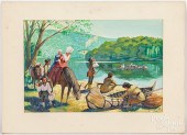SERIES OF FIVE HISTORICAL WATE