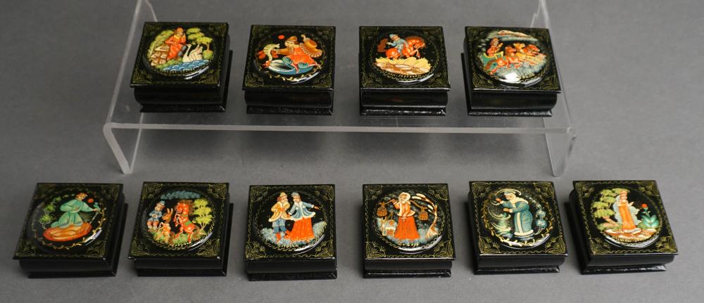 SERIES OF TEN HAND-PAINTED