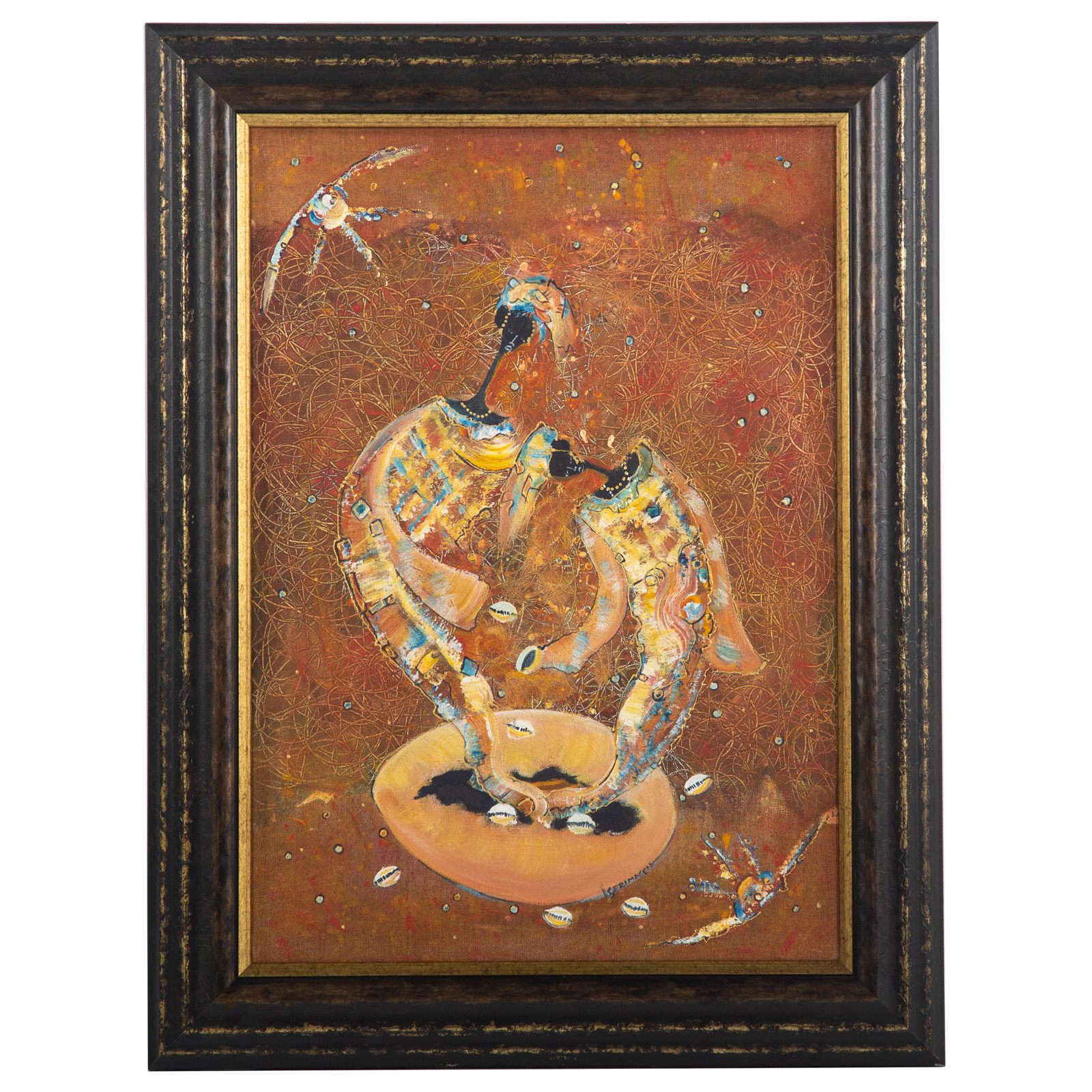 SERIMACEN. TWO WOMEN, MIXED MEDIA