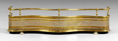 Serpentine brass fire fender,