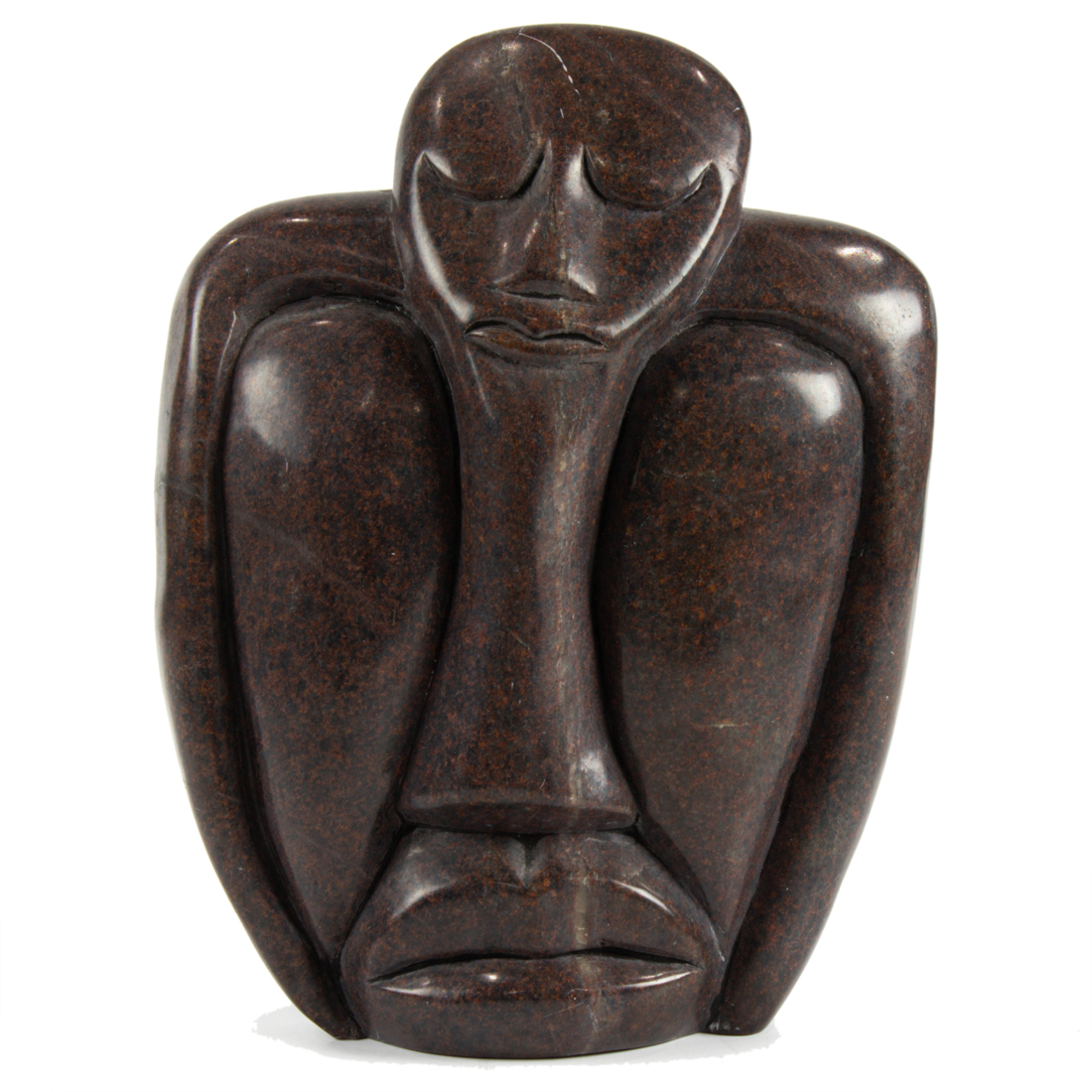 SERPENTINE CARVED SHONA BUST