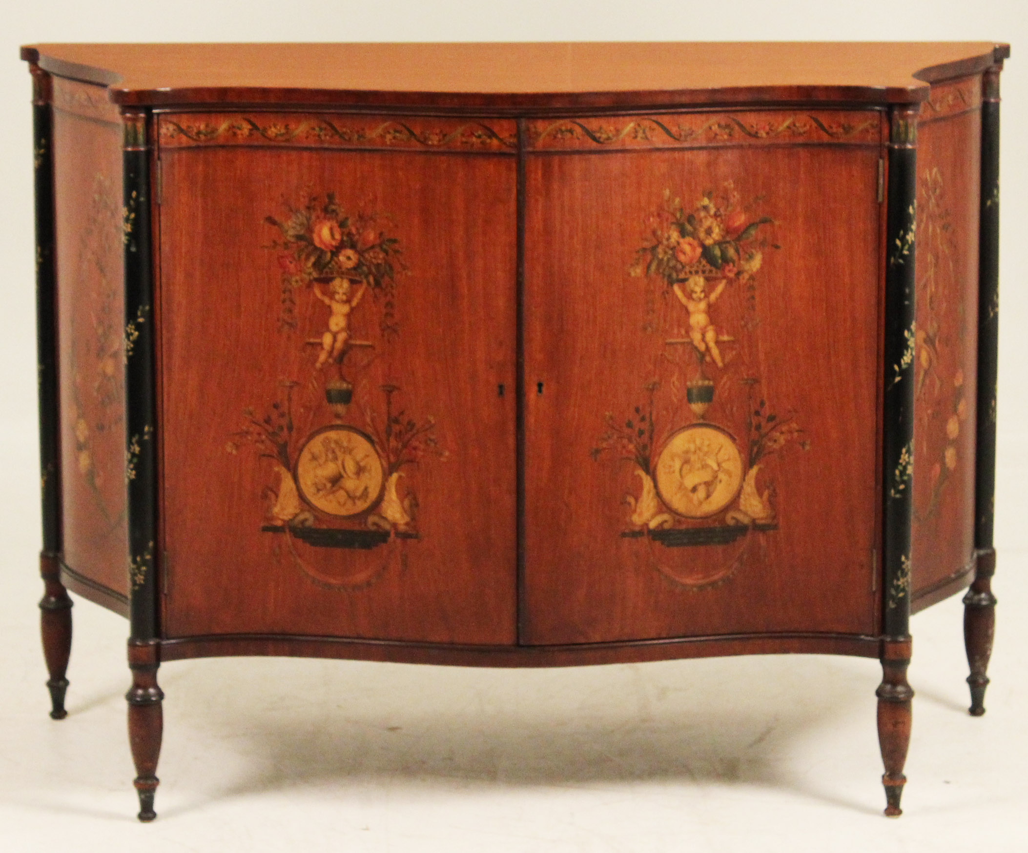 SERPENTINE MAHOGANY SHERATON