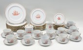 SERVICE FOR 12 SPODE RED ''TRA
