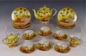 SERVICE FOR 6 HANDPAINTED JAPA