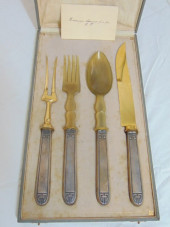 SERVING PIECES IN CASE, "800 H