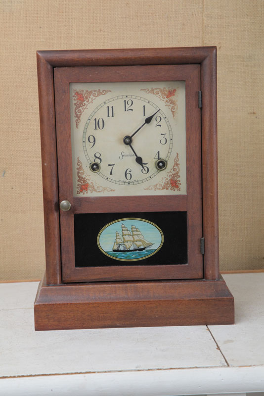 SESSIONS SHELF CLOCK. Eight day