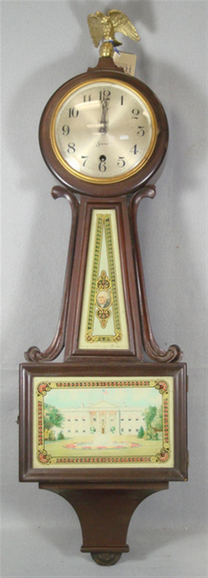 Sessions spring banjo clock, George