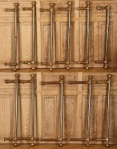 SET 10 BRASS TOWEL BARS OR CUR