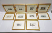 SET 10 FRAMED ANTIQUE HAND COL