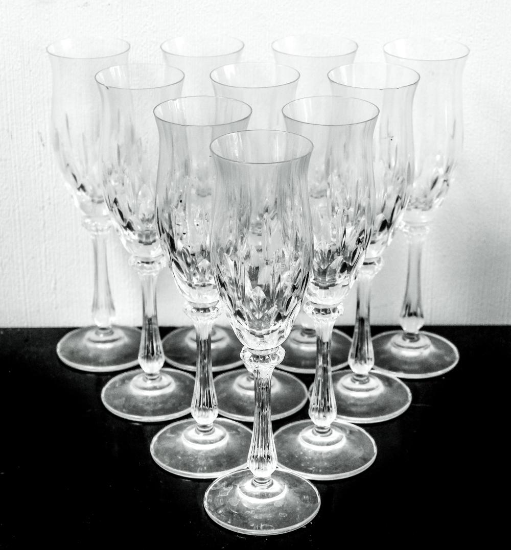 SET, 10 MIKASA CRYSTAL NORMANDY