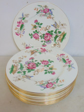 SET 11 PORCELAIN PLATES "CHARN