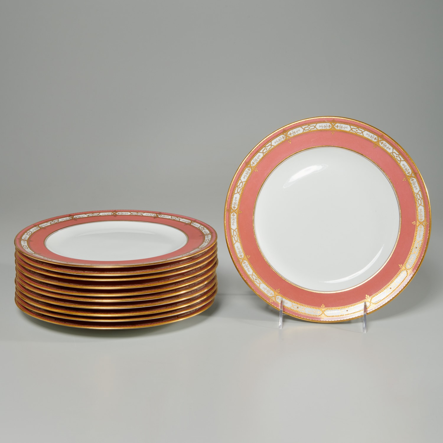SET (11) ROYAL CROWN DERBY GILT