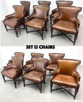 Set 12 Guy Chaddock Leather Ch