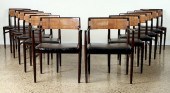SET 12 MAHOGANY DINING CHAIRS