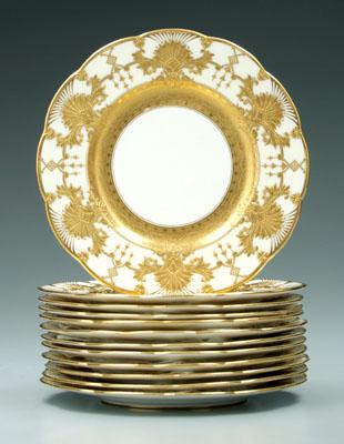 Set 12 Mintons service plates: