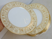 SET 12 WEDGWOOD GOLD FLORENTIN